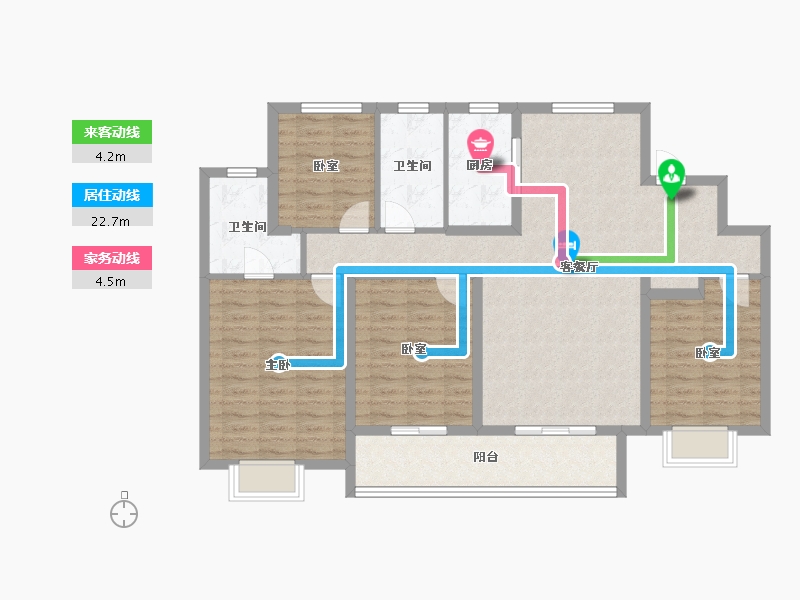 江苏省-镇江市-万科翡翠公园-115.20-户型库-动静线