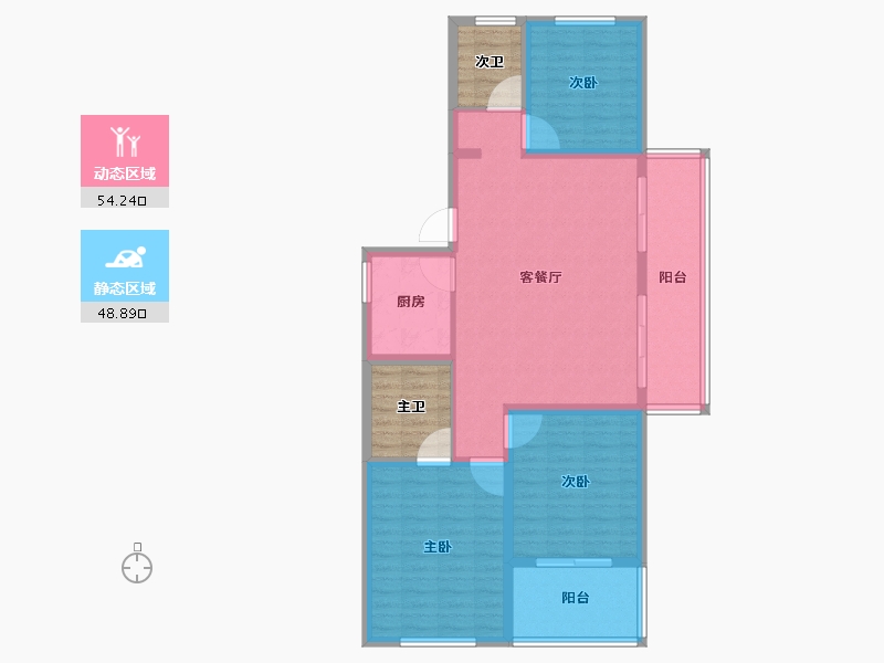 江苏省-镇江市-天怡·紫宸-102.02-户型库-动静分区