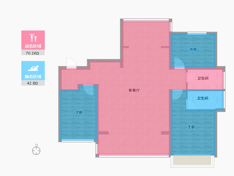 山东省-烟台市-大栖地-102.40-户型库-动静分区