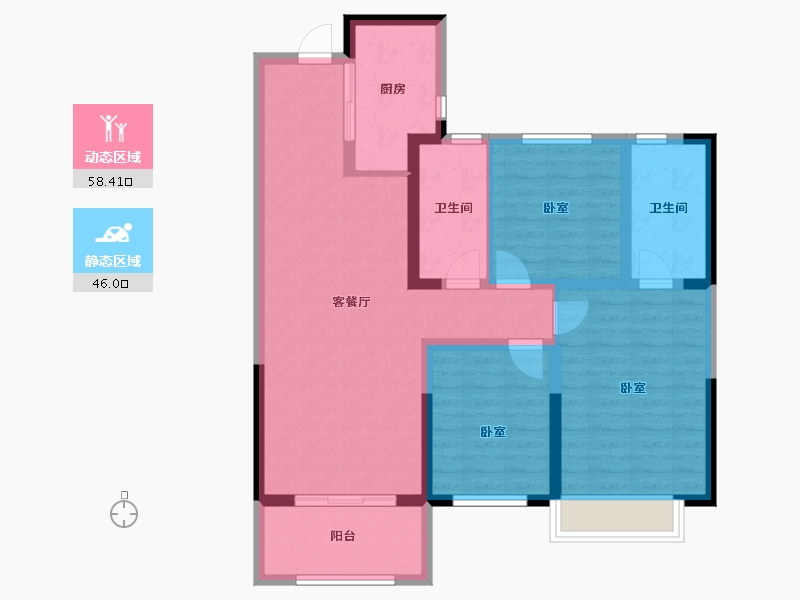 河南省-洛阳市-正商城-93.05-户型库-动静分区