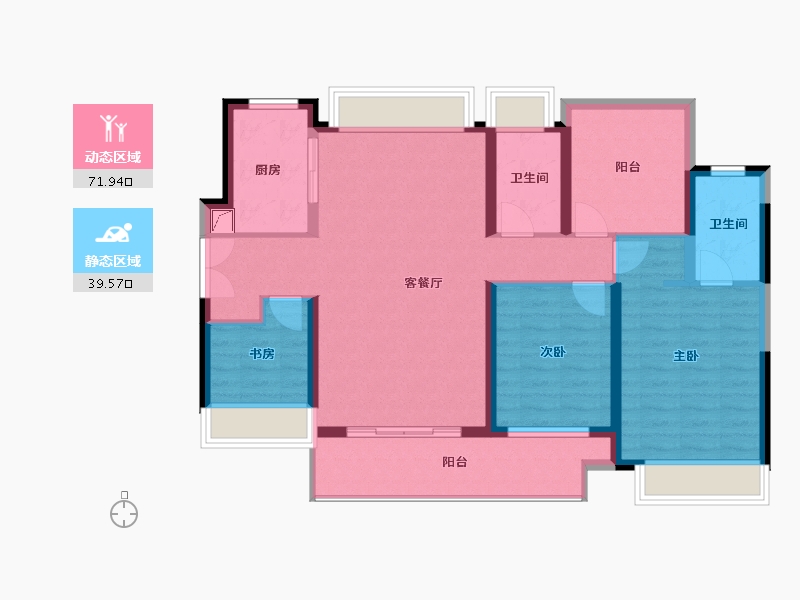 广东省-惠州市-金悦华府-99.57-户型库-动静分区