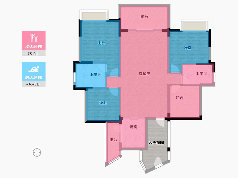 广东省-惠州市-恒福山语海-116.00-户型库-动静分区