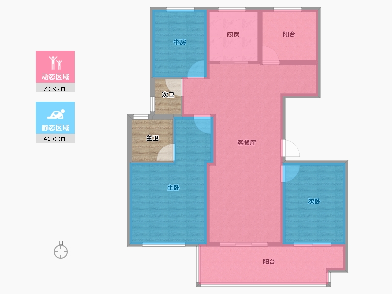 江苏省-镇江市-天怡·紫宸-116.03-户型库-动静分区