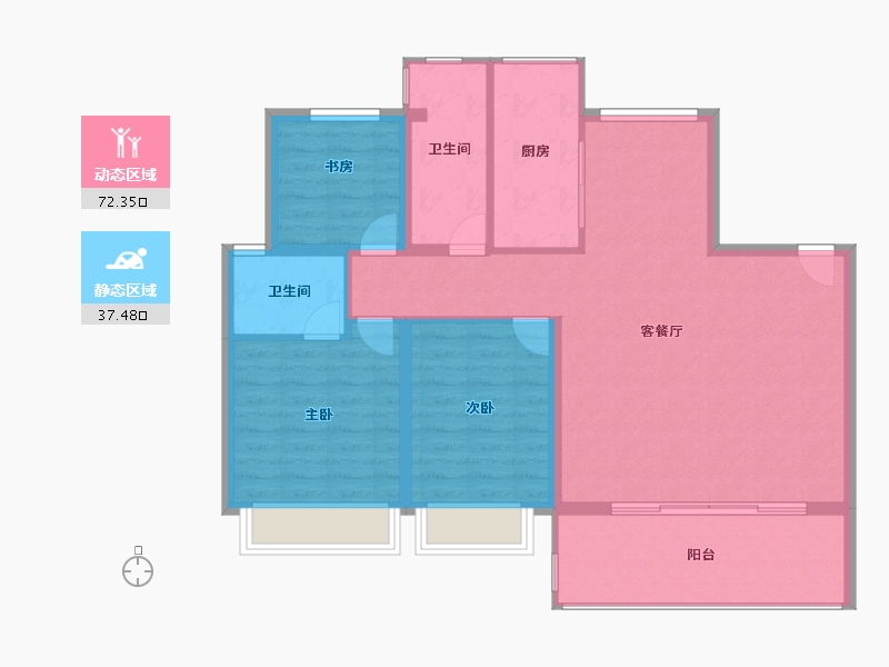 山东省-烟台市-大栖地-100.00-户型库-动静分区