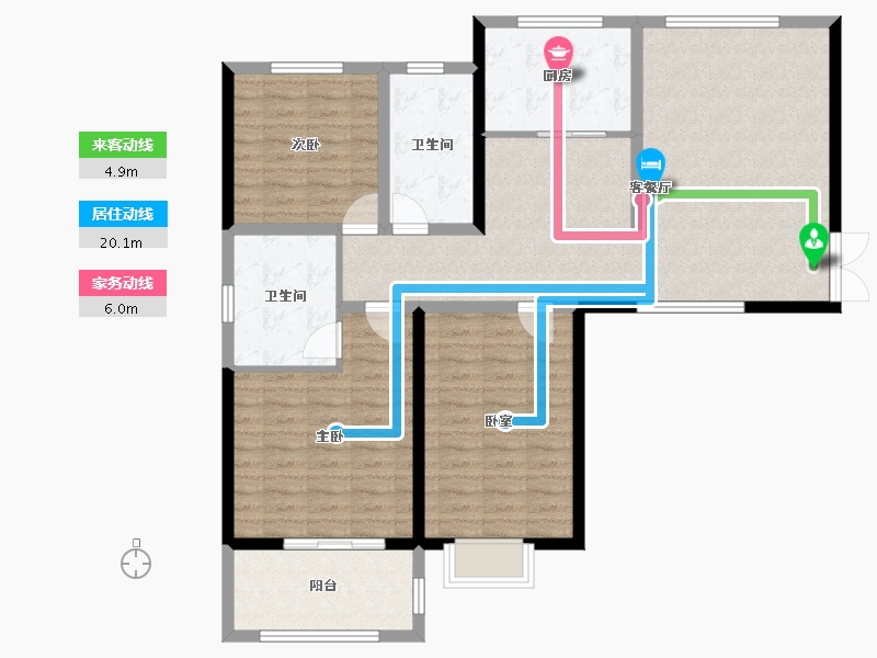 山东省-德州市-星凯国际广场-112.38-户型库-动静线