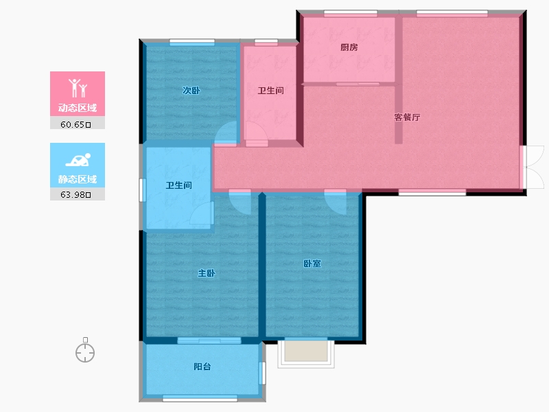 山东省-德州市-星凯国际广场-112.38-户型库-动静分区