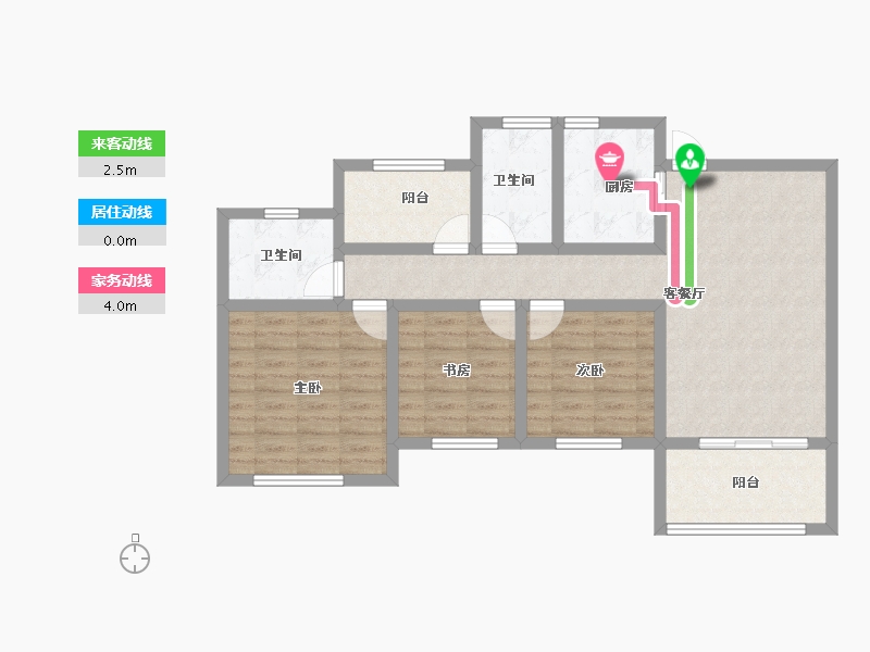 安徽省-马鞍山市-新宸金悦府-85.34-户型库-动静线