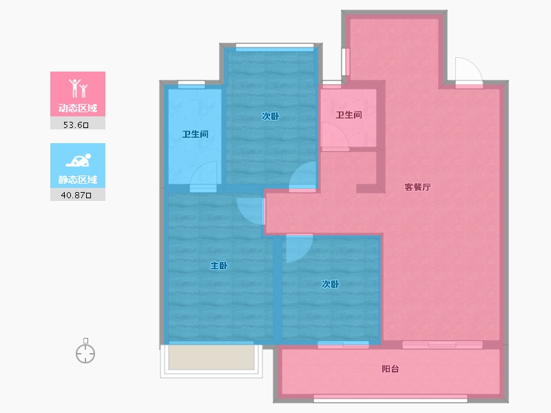 山东省-烟台市-滨湖万丽-84.79-户型库-动静分区