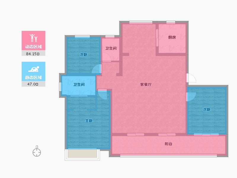 山东省-烟台市-滨湖万丽-118.40-户型库-动静分区