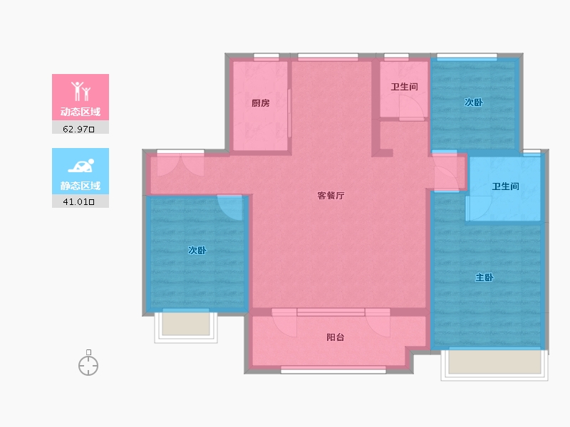 山东省-济南市-济南鲁能领秀城-98.00-户型库-动静分区