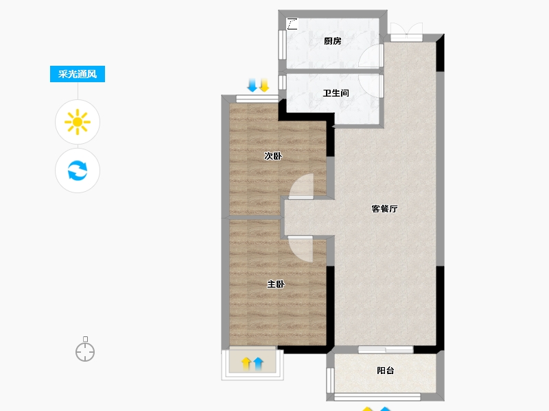 湖北省-武汉市-中建福地星城-63.20-户型库-采光通风