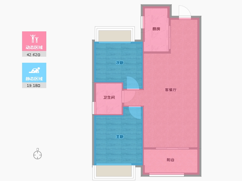 辽宁省-沈阳市-吾悦华府2期-67.00-户型库-动静分区