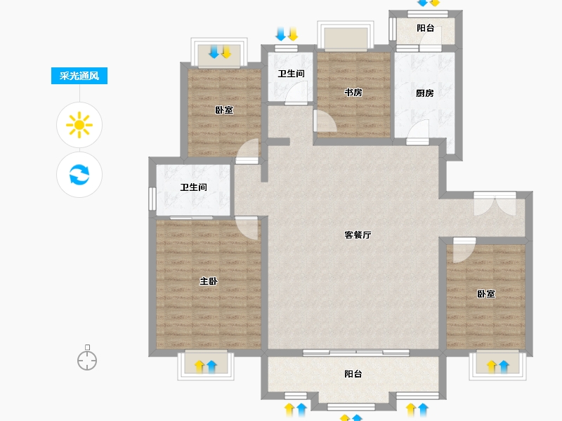 云南省-德宏傣族景颇族自治州-傣族古镇-119.64-户型库-采光通风