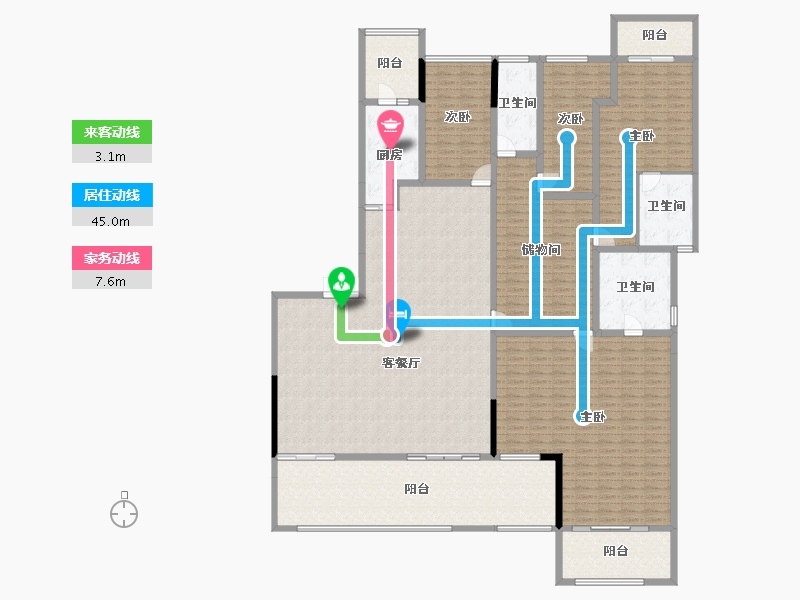 重庆-重庆市-嘉陵江天-281.60-户型库-动静线