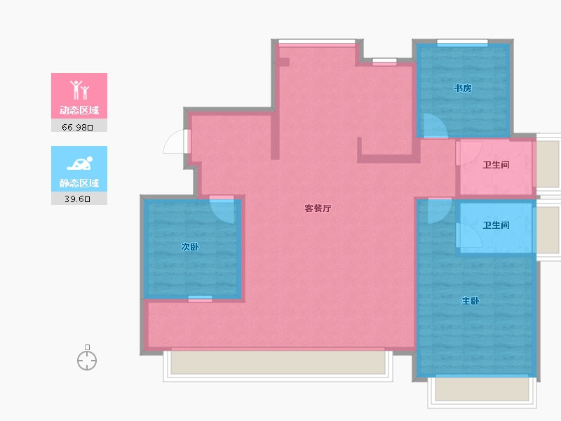 山东省-烟台市-大栖地-96.00-户型库-动静分区