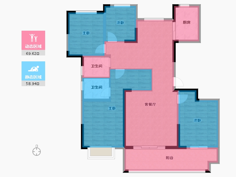 江苏省-扬州市-万丰广场-115.00-户型库-动静分区