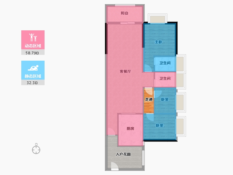 广东省-惠州市-星岸城-78.00-户型库-动静分区