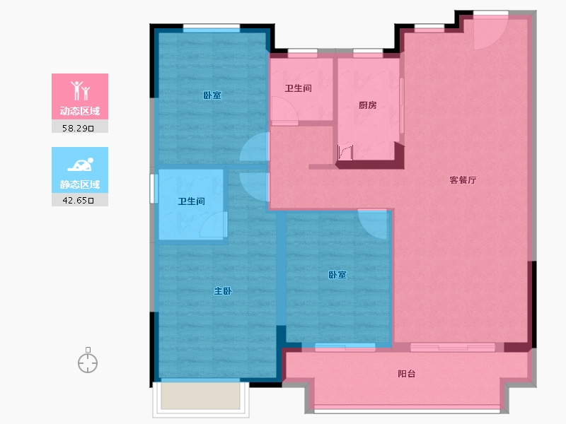 湖北省-武汉市-宝业航天府-91.20-户型库-动静分区