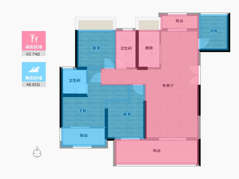 湖南省-衡阳市-新悦城-93.77-户型库-动静分区