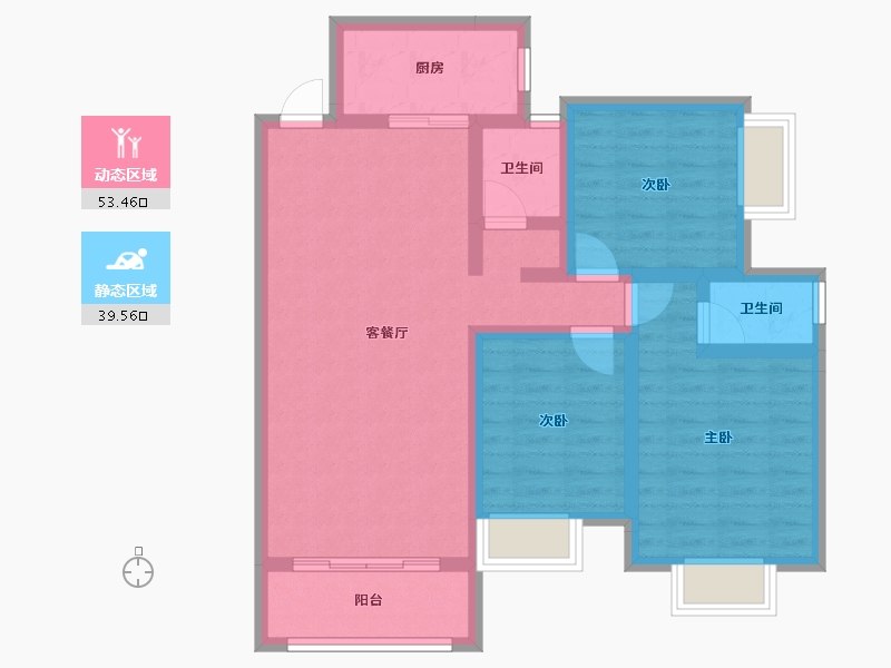 湖南省-湘潭市-​吉润华府-82.09-户型库-动静分区