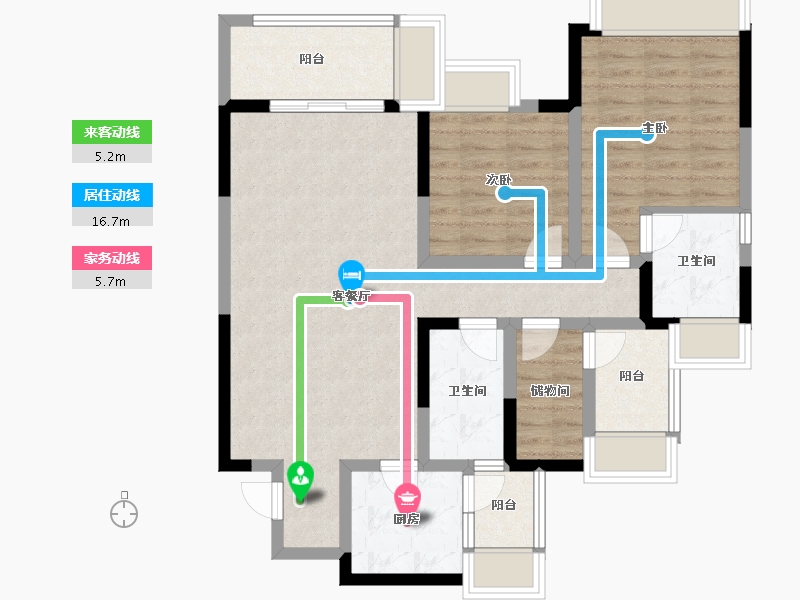 四川省-成都市-融创春风十里-89.53-户型库-动静线