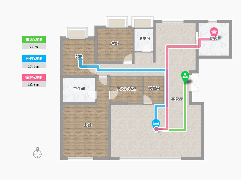 云南省-德宏傣族景颇族自治州-天沐华府-141.60-户型库-动静线