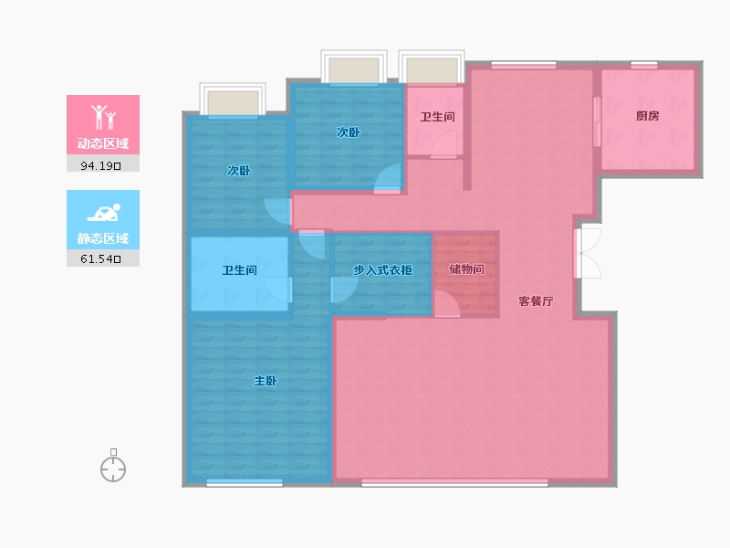 云南省-德宏傣族景颇族自治州-天沐华府-141.60-户型库-动静分区