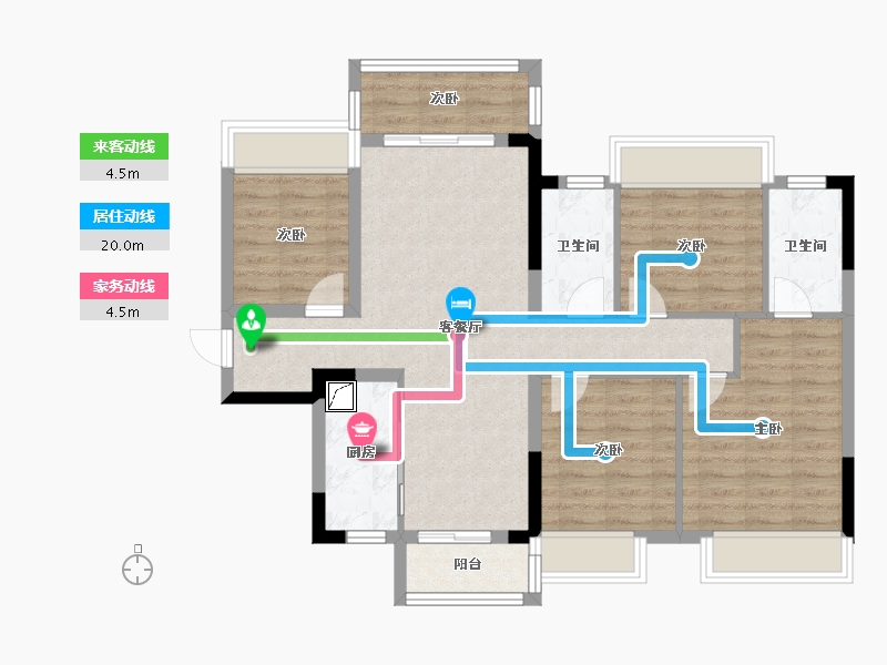 广西壮族自治区-桂林市-桂林融创文旅城-89.00-户型库-动静线