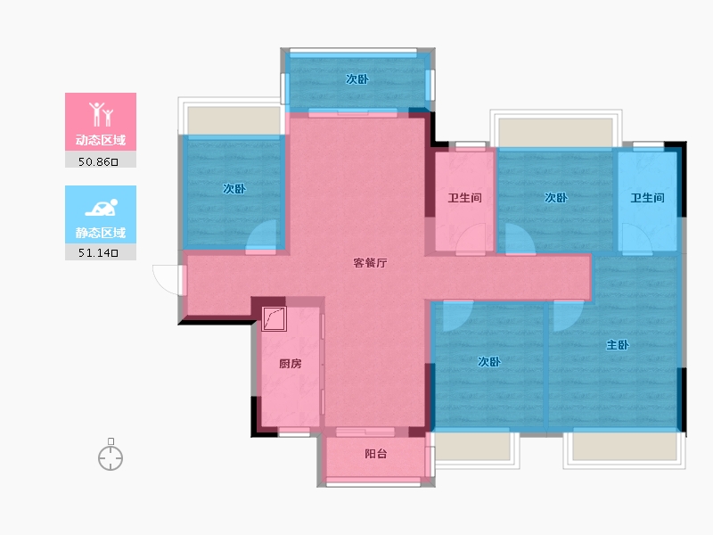 广西壮族自治区-桂林市-桂林融创文旅城-89.00-户型库-动静分区