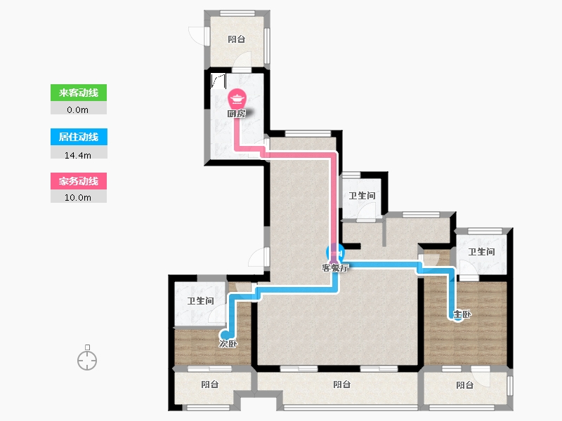 浙江省-金华市-中南樾府-120.00-户型库-动静线