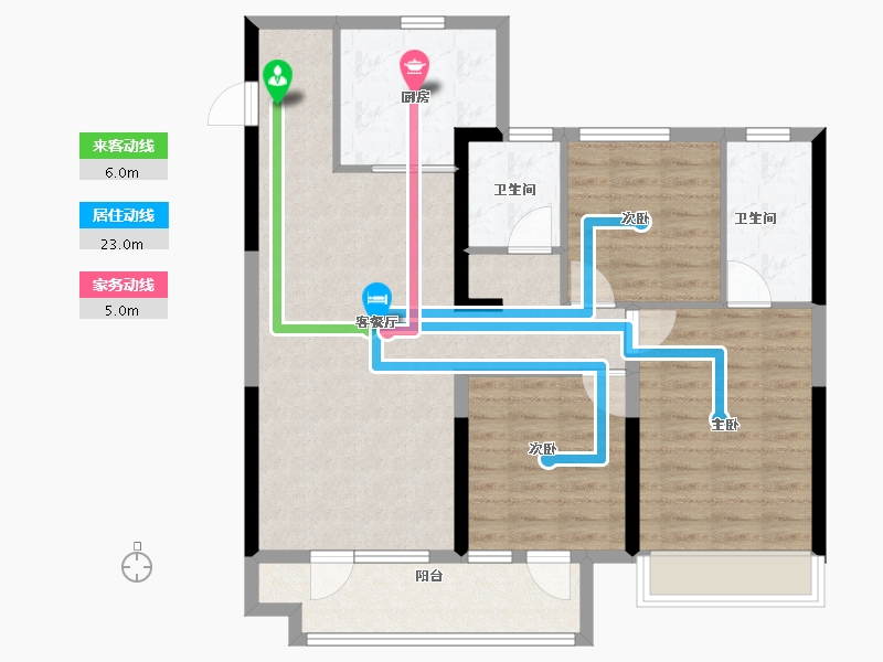 山东省-烟台市-旭辉银盛泰辉盛岚湾-94.40-户型库-动静线