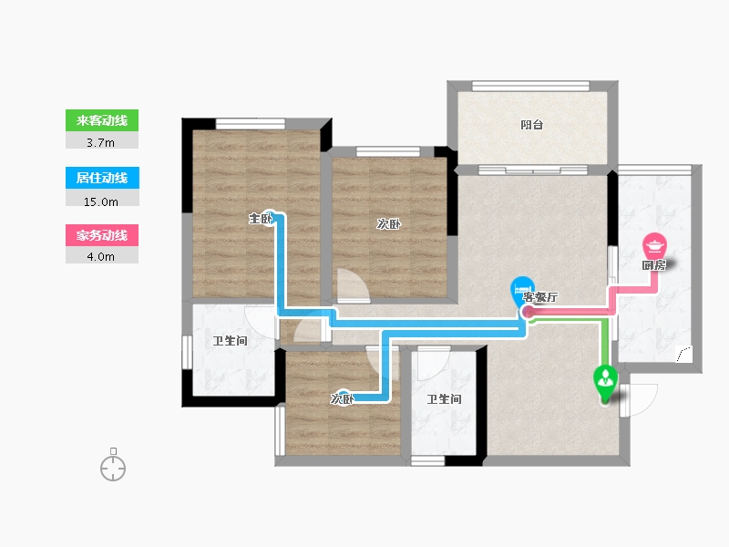 四川省-宜宾市-远达兰庭-79.06-户型库-动静线