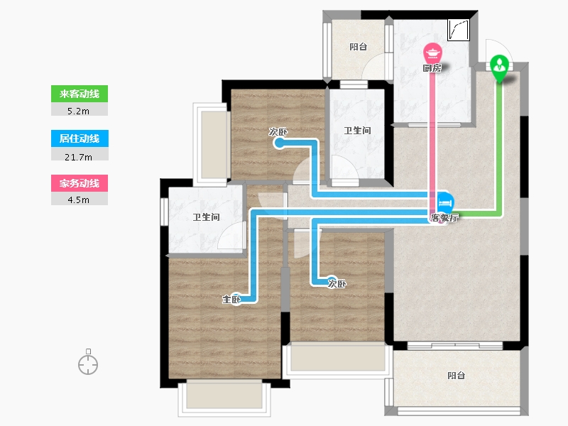 四川省-成都市-恒大御景-83.12-户型库-动静线