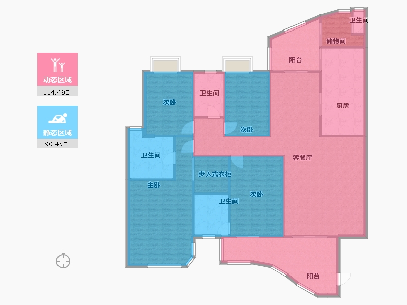 广东省-广州市-汇景新城上城峰境-187.00-户型库-动静分区