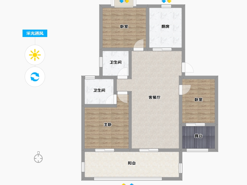 云南省-德宏傣族景颇族自治州-银发·田园栖院-100.58-户型库-采光通风