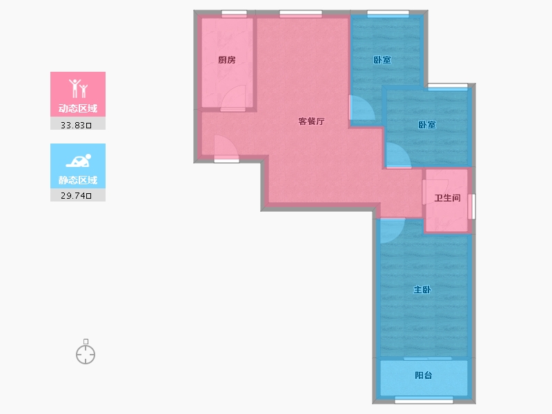 北京-北京市-福悦四季-60.00-户型库-动静分区