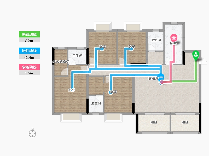 湖北省-襄阳市-民发汉江一品-141.70-户型库-动静线