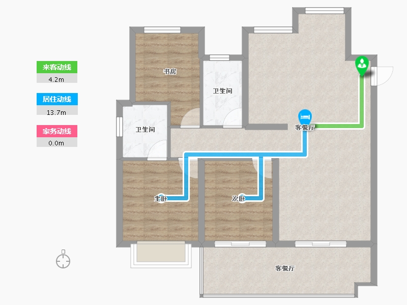 山东省-烟台市-大栖地-89.61-户型库-动静线