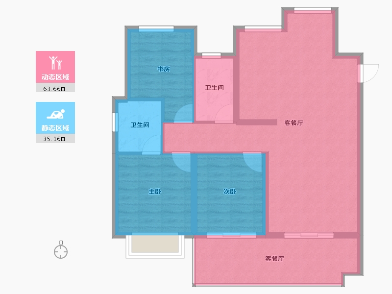 山东省-烟台市-大栖地-89.61-户型库-动静分区