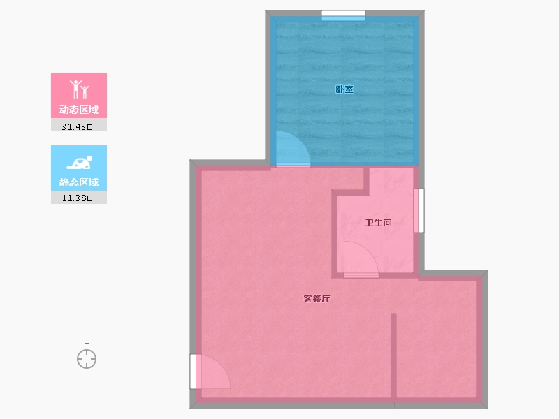 广东省-惠州市-雅居乐都汇雅郡-38.40-户型库-动静分区