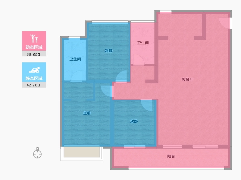 山东省-烟台市-滨湖万丽-100.49-户型库-动静分区