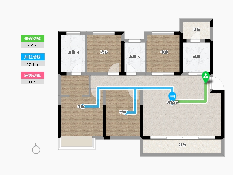 四川省-成都市-光明蓉府-107.99-户型库-动静线