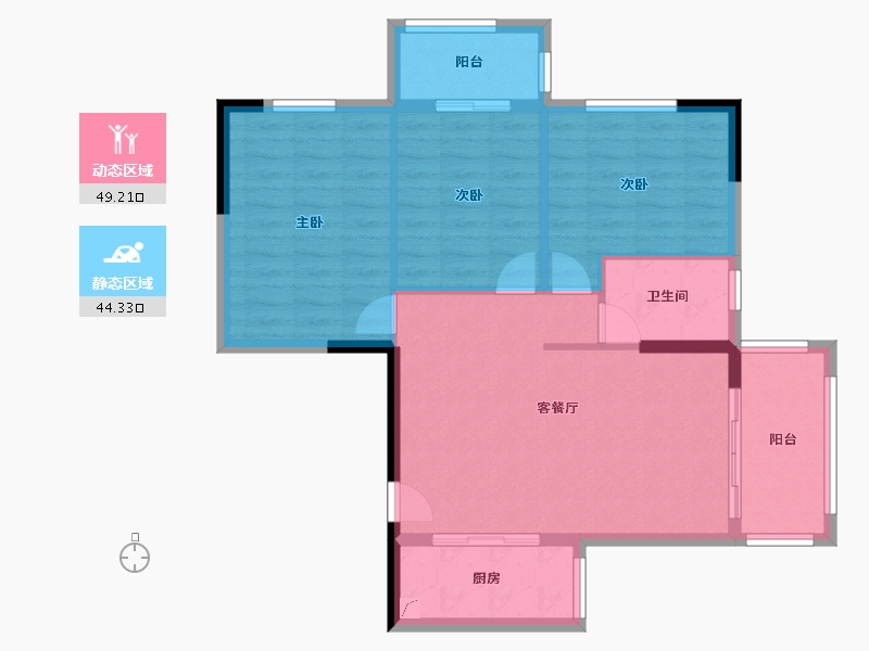 福建省-漳州市-信和御龙天下-84.78-户型库-动静分区