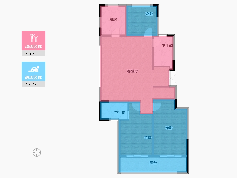 浙江省-绍兴市-元垄镜庐-92.28-户型库-动静分区