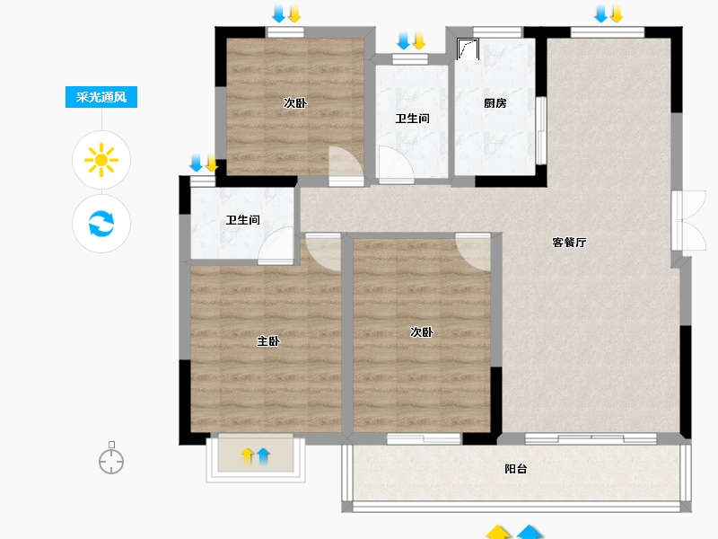 江西省-赣州市-佳和红旗大道首府-80.00-户型库-采光通风