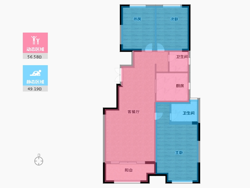 山东省-德州市-双企·龙城和悦府-95.00-户型库-动静分区