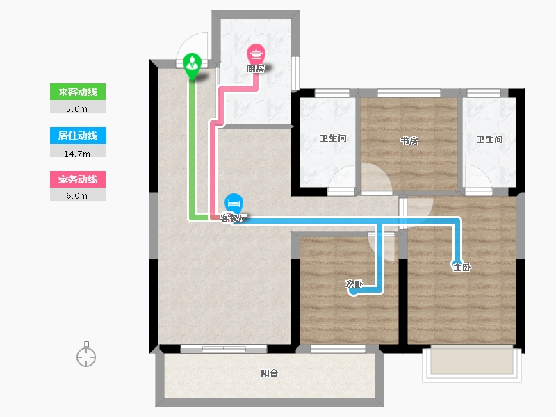 四川省-成都市-光明蓉府-86.39-户型库-动静线