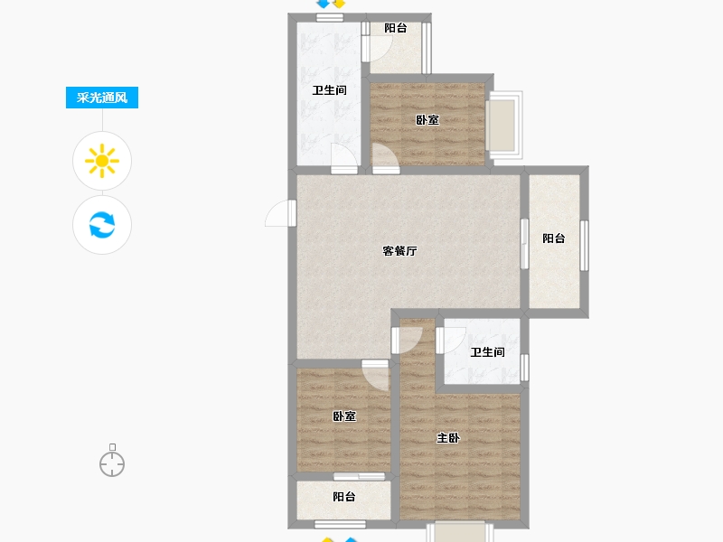 江苏省-镇江市-句容恒大云湖上郡-87.21-户型库-采光通风