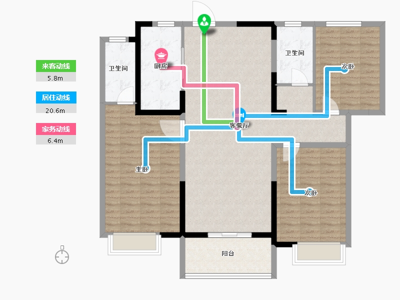 山东省-德州市-双企·龙城和悦府-120.76-户型库-动静线