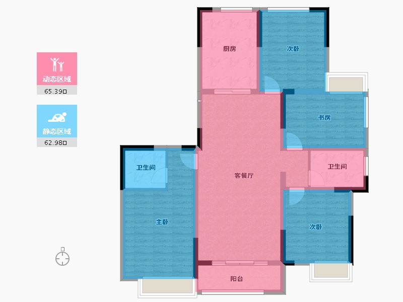 安徽省-巢湖市-明发江湾新城-115.36-户型库-动静分区